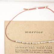 Warrior Morse Code Bracelet - Dainty 14K Gold & Silver Jewelry by Olivia Cactus