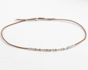 1 Peter 4:8 - 10 Bible Morse Code Bracelet - Dainty 14K Gold & Silver Jewelry by Olivia Cactus