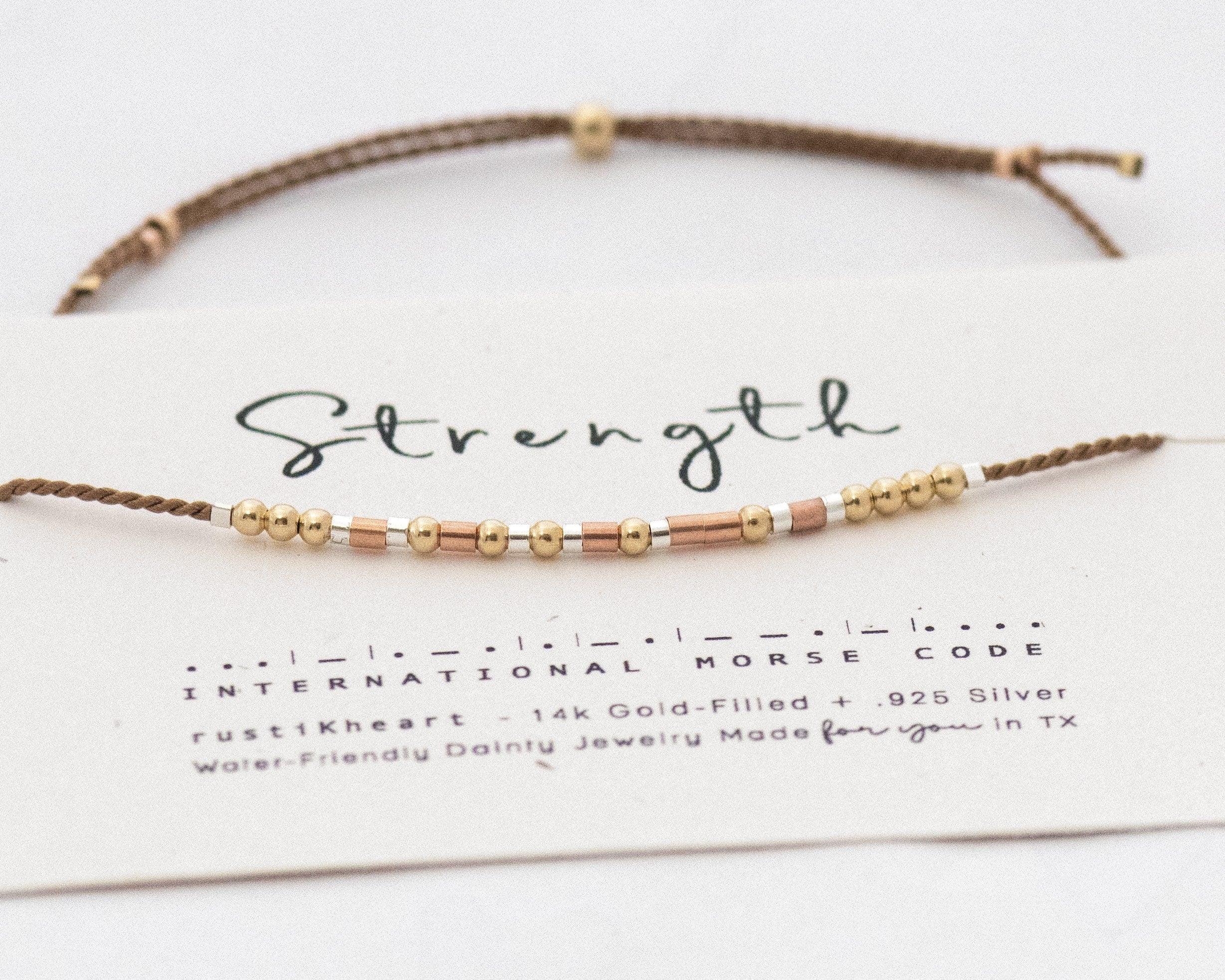 3 Metals, Thin Short Morse and Dainty Jewelry by Olivia Cactus