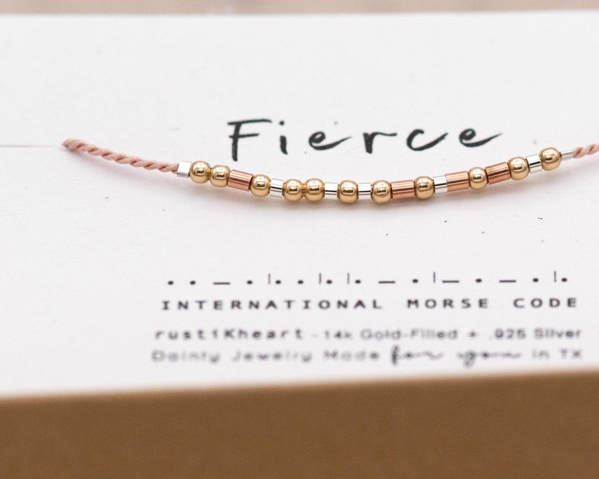 3 Metals, Thin Short Morse and Dainty Jewelry by Olivia Cactus