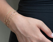 3 Metals, Thin Short Morse and Dainty Jewelry by Olivia Cactus