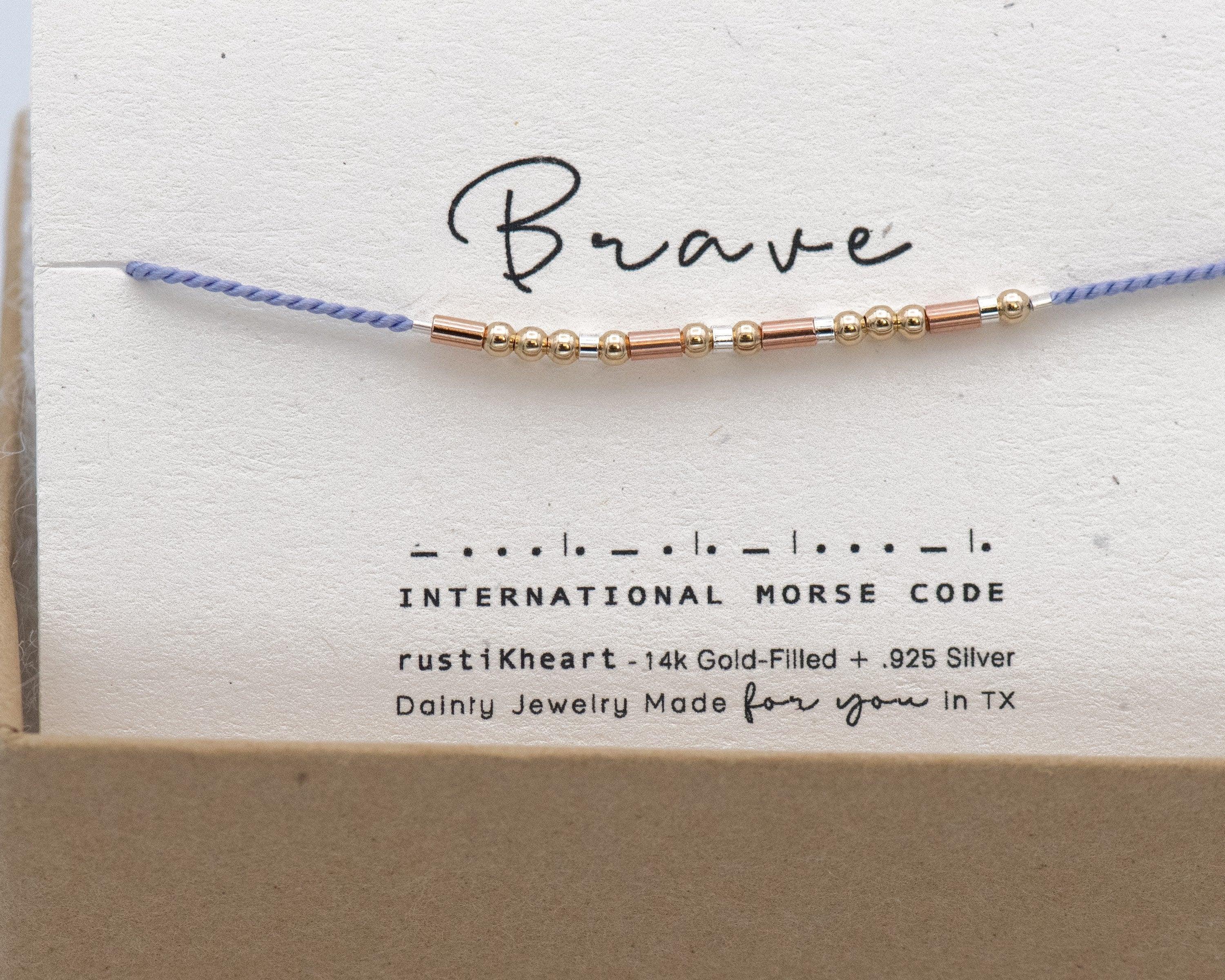 3 Metals, Thin Short Morse and Dainty Jewelry by Olivia Cactus