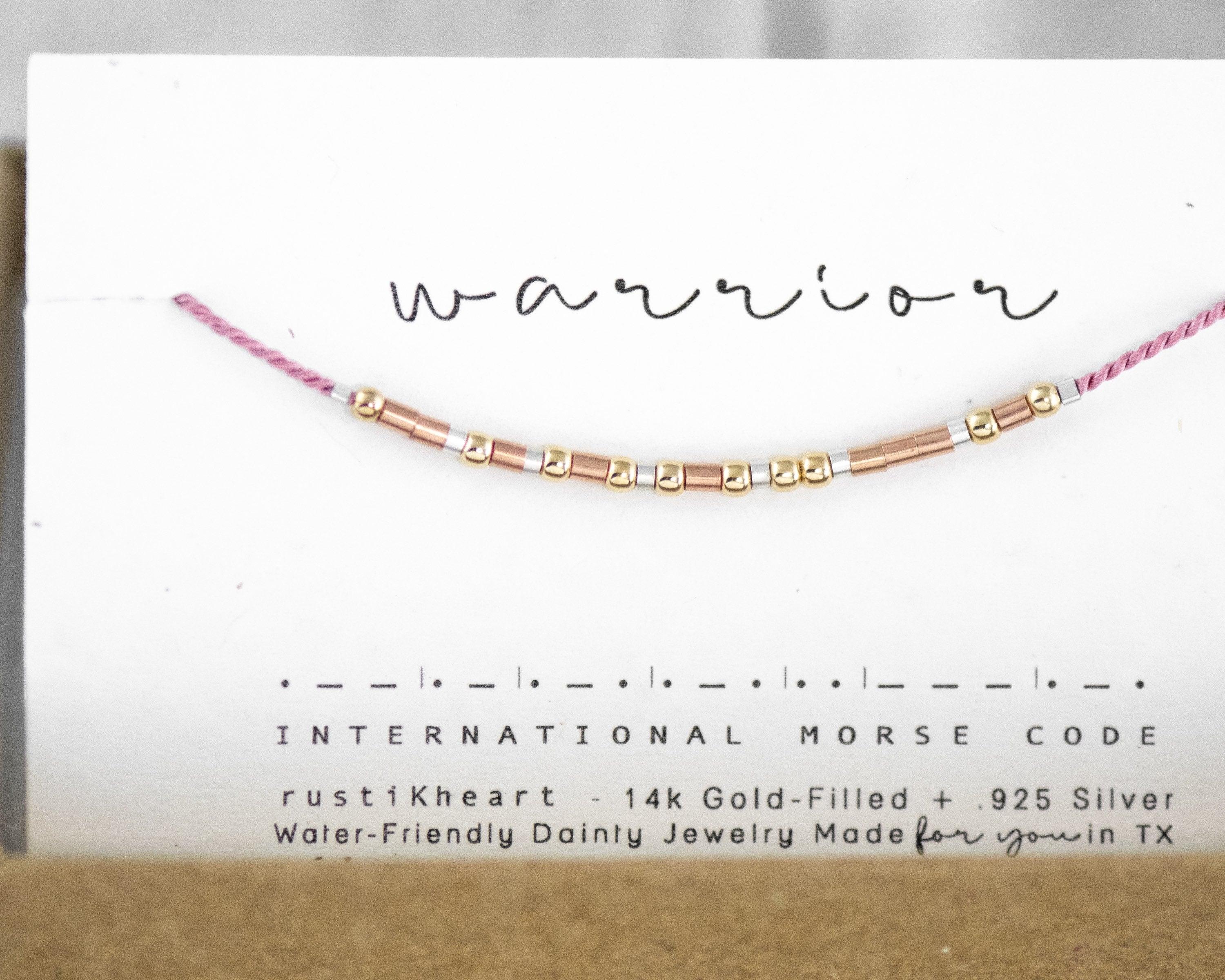 3 Metals, Thin Short Morse and Dainty Jewelry by Olivia Cactus