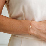 Sideways Cross Chain Bracelet