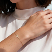 Sideways Cross Chain Bracelet