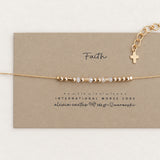 Faith Morse Code Bracelet with Cross Charm