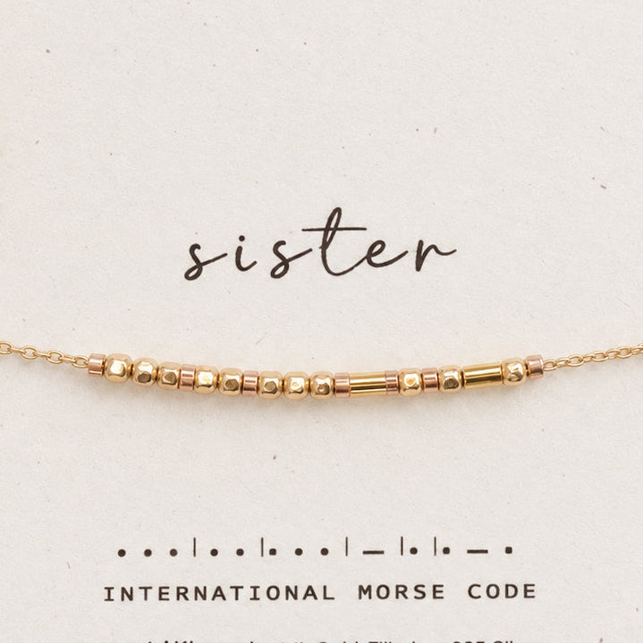 Custom Morse Code Bracelet, 14k Gold Filled