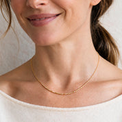 Custom Morse Code Necklace, Gold