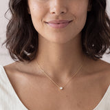 Nasreen Solitaire CZ Necklace, 14k Gold Filled