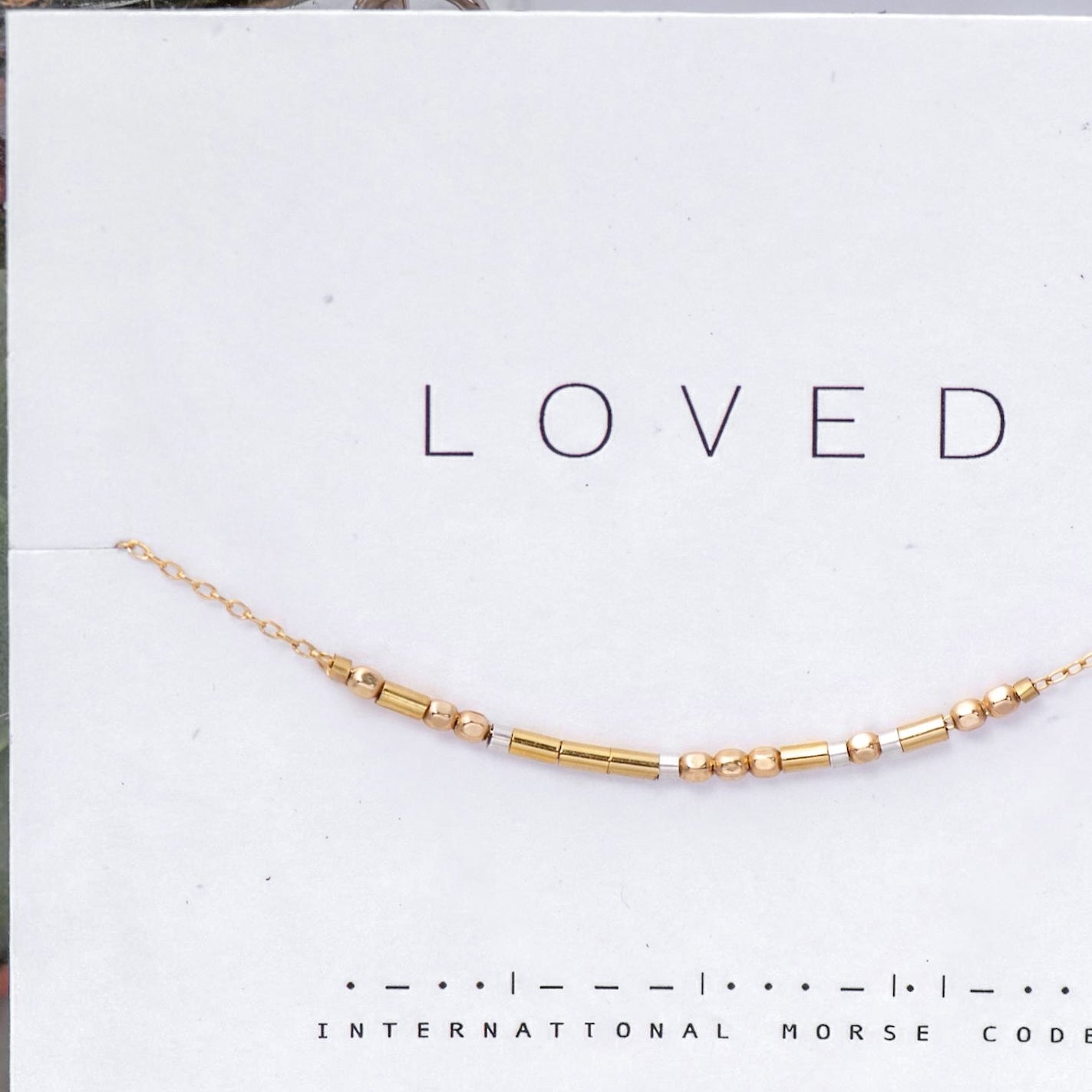 Custom Morse Code Necklace, Gold