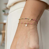 Colorful Swarovski Morse Friendship Bracelet