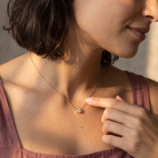 Nasreen Gold Solitaire Necklace, 14k Gold Filled