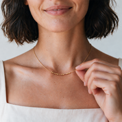 Custom Morse Code Necklace, Gold