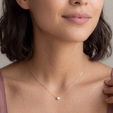 Nasreen Gold Solitaire Necklace, 14k Gold Filled