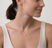 Silver Diamond CZ Necklace