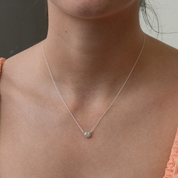 Silver Diamond CZ Necklace