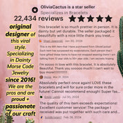 Anti Anxiety Reminder Bible Morse Code Bracelet - Dainty 14K Gold & Silver Jewelry by Olivia Cactus