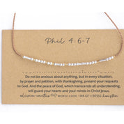Anti Anxiety Reminder Bible Morse Code Bracelet - Dainty 14K Gold & Silver Jewelry by Olivia Cactus