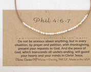 Anti Anxiety Reminder Bible Morse Code Bracelet - Dainty 14K Gold & Silver Jewelry by Olivia Cactus