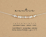 Auntie Morse Code Bracelet