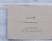 Auntie Morse Code Necklace - Dainty 14K Gold & Silver Jewelry by Olivia Cactus