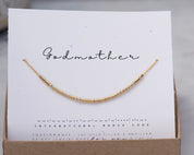 Auntie Morse Code Necklace - Dainty 14K Gold & Silver Jewelry by Olivia Cactus