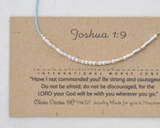 Be Strong - Sterling on Silk Morse Code Bracelet - Dainty 14K Gold & Silver Jewelry by Olivia Cactus