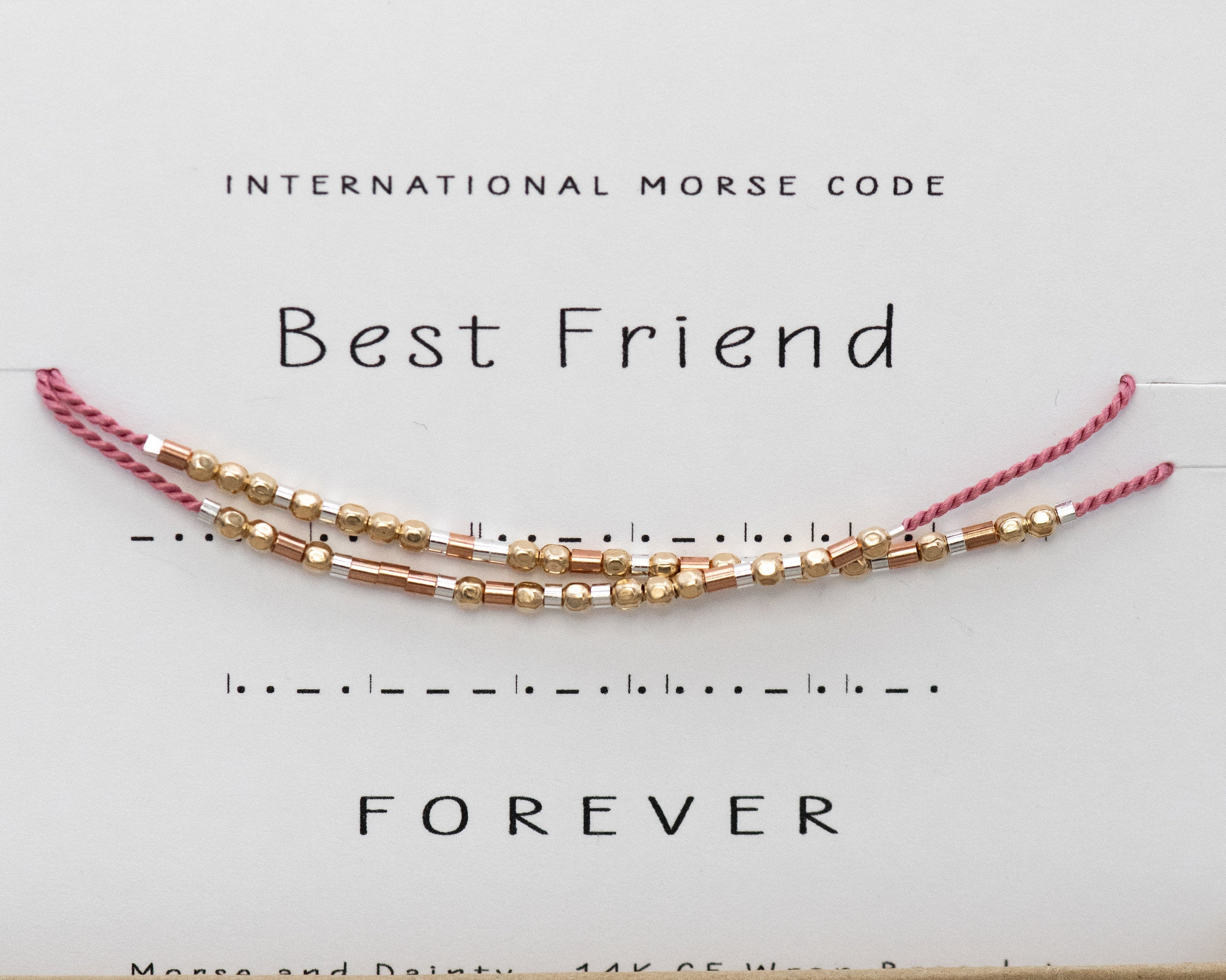 Best Friend Forever Wrap Bracelet - Nala Morse and Dainty Jewelry by Olivia Cactus