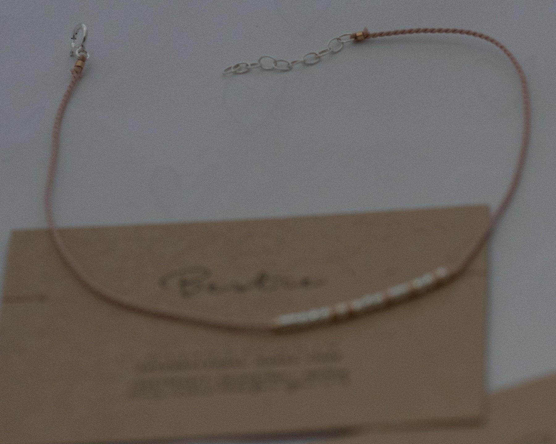 Bestie Morse Code Anklet - Dainty 14K Gold & Silver Jewelry by Olivia Cactus