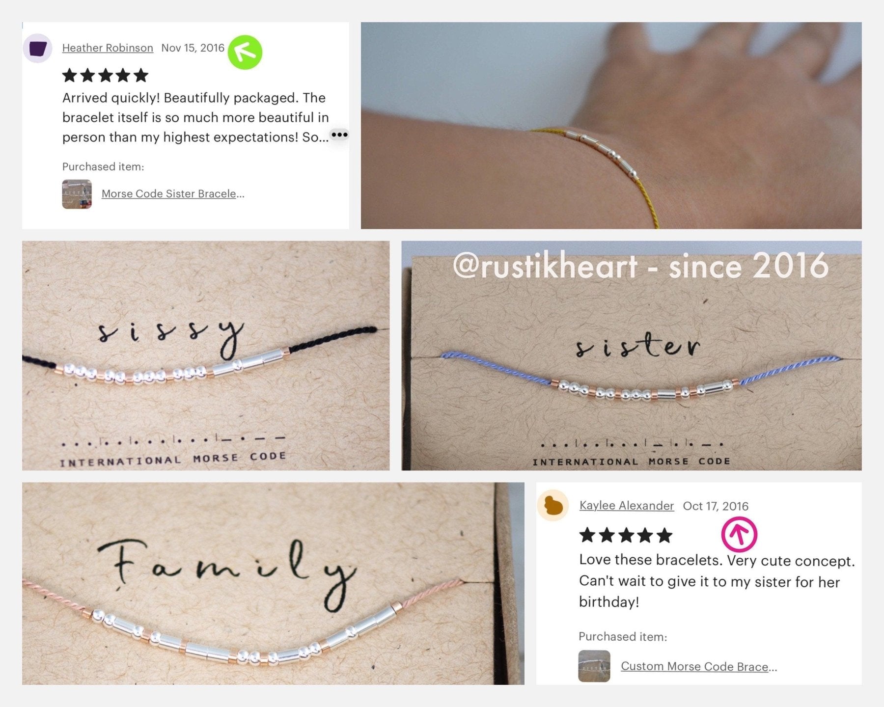 Bestie Morse Code Anklet - Dainty 14K Gold & Silver Jewelry by Olivia Cactus