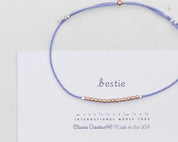 Bestie Morse Code Bracelet - Dainty 14K Gold & Silver Jewelry by Olivia Cactus