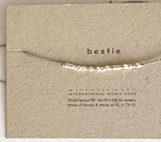 Bestie Morse Code Bracelet - Dainty 14K Gold & Silver Jewelry by Olivia Cactus