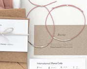 Bestie Morse Code Bracelet - Dainty 14K Gold & Silver Jewelry by Olivia Cactus