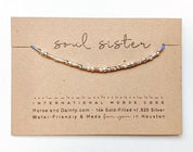 Bestie Morse Code Bracelet - Dainty 14K Gold & Silver Jewelry by Olivia Cactus