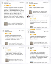 Bestie Morse Code Bracelet - Dainty 14K Gold & Silver Jewelry by Olivia Cactus