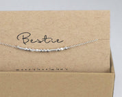 Bestie Morse Code Bracelet - Dainty 14K Gold & Silver Jewelry by Olivia Cactus