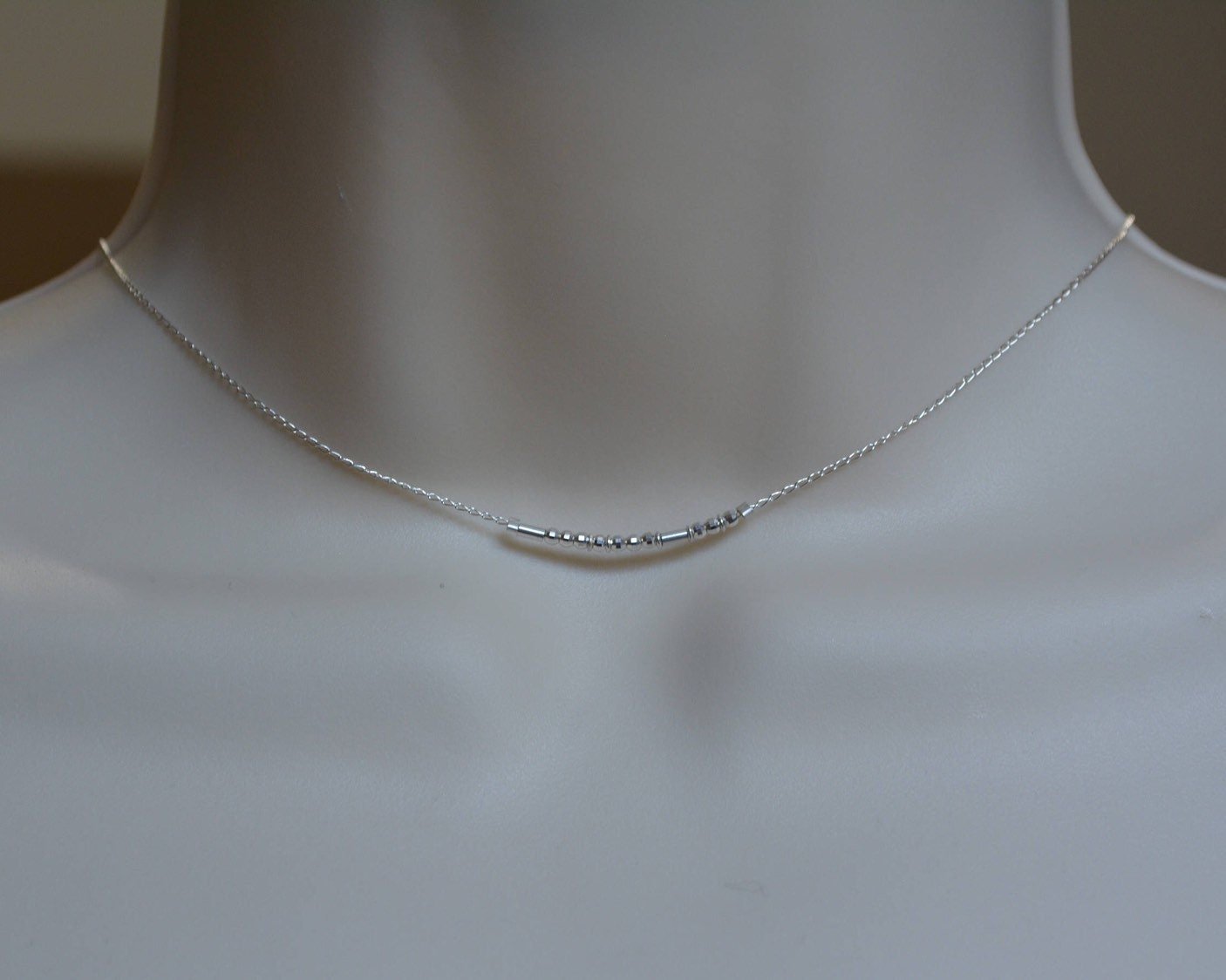 Bestie Morse Code Necklace - Dainty 14K Gold & Silver Jewelry by Olivia Cactus