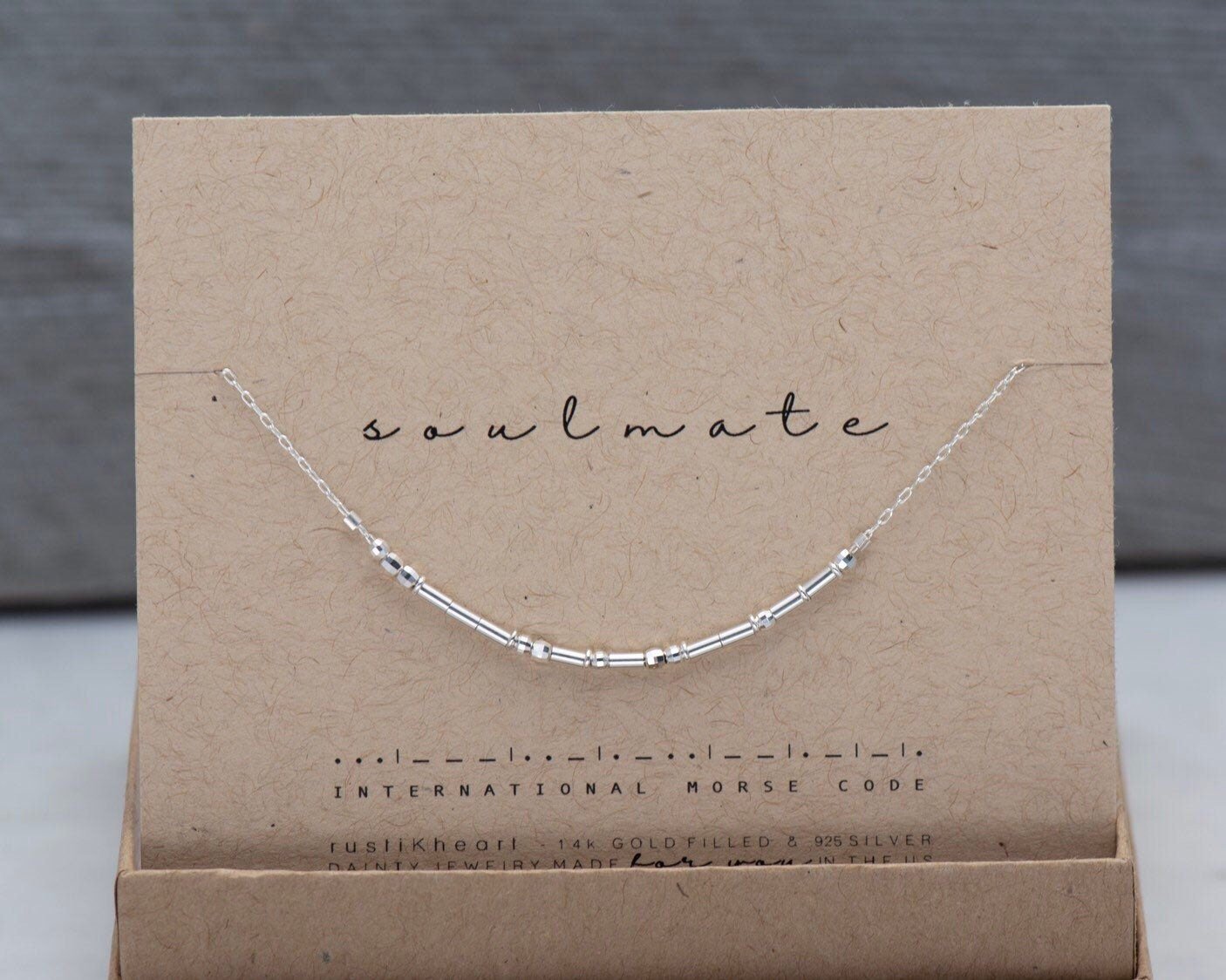 Bestie Morse Code Necklace - Dainty 14K Gold & Silver Jewelry by Olivia Cactus