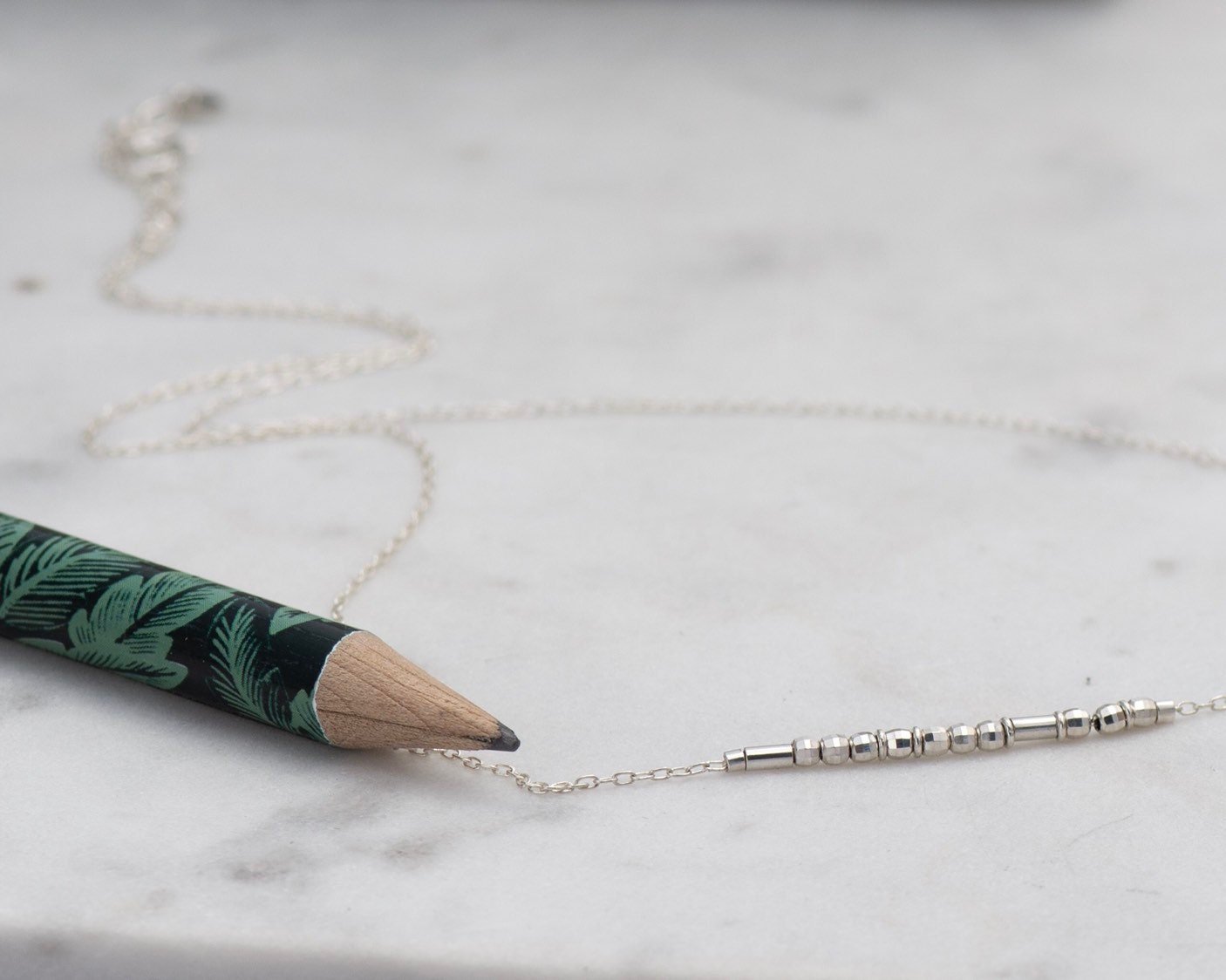 Bestie Morse Code Necklace - Dainty 14K Gold & Silver Jewelry by Olivia Cactus
