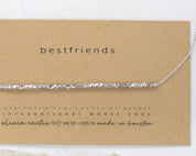 Bestie Morse Code Necklace - Dainty 14K Gold & Silver Jewelry by Olivia Cactus