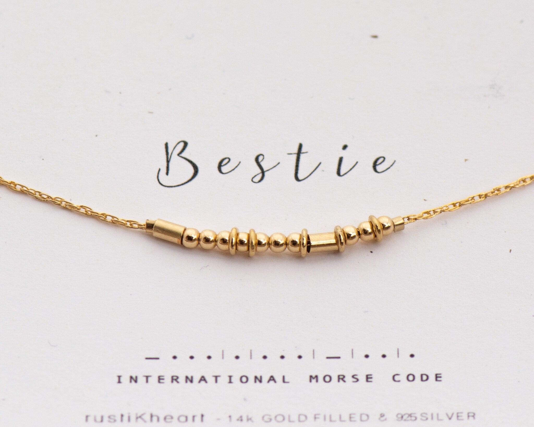 Bestie Necklace Gold - Gwen Morse and Dainty Jewelry by Olivia Cactus