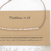Bible Verse Morse Code Bracelet - Dainty 14K Gold & Silver Jewelry by Olivia Cactus