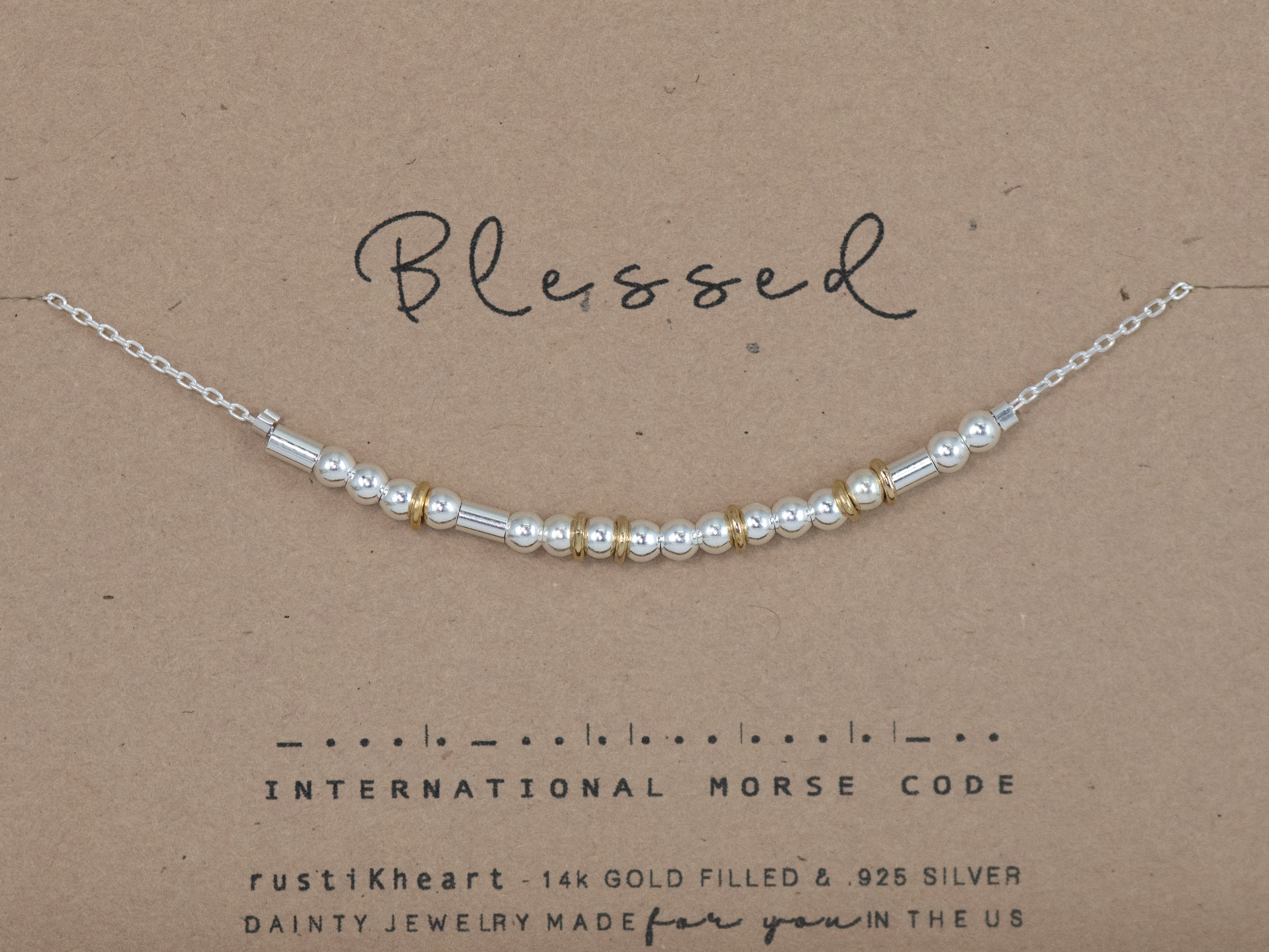 Blessed Necklace Silver - Piper Morse and Dainty Jewelry by Olivia Cactus