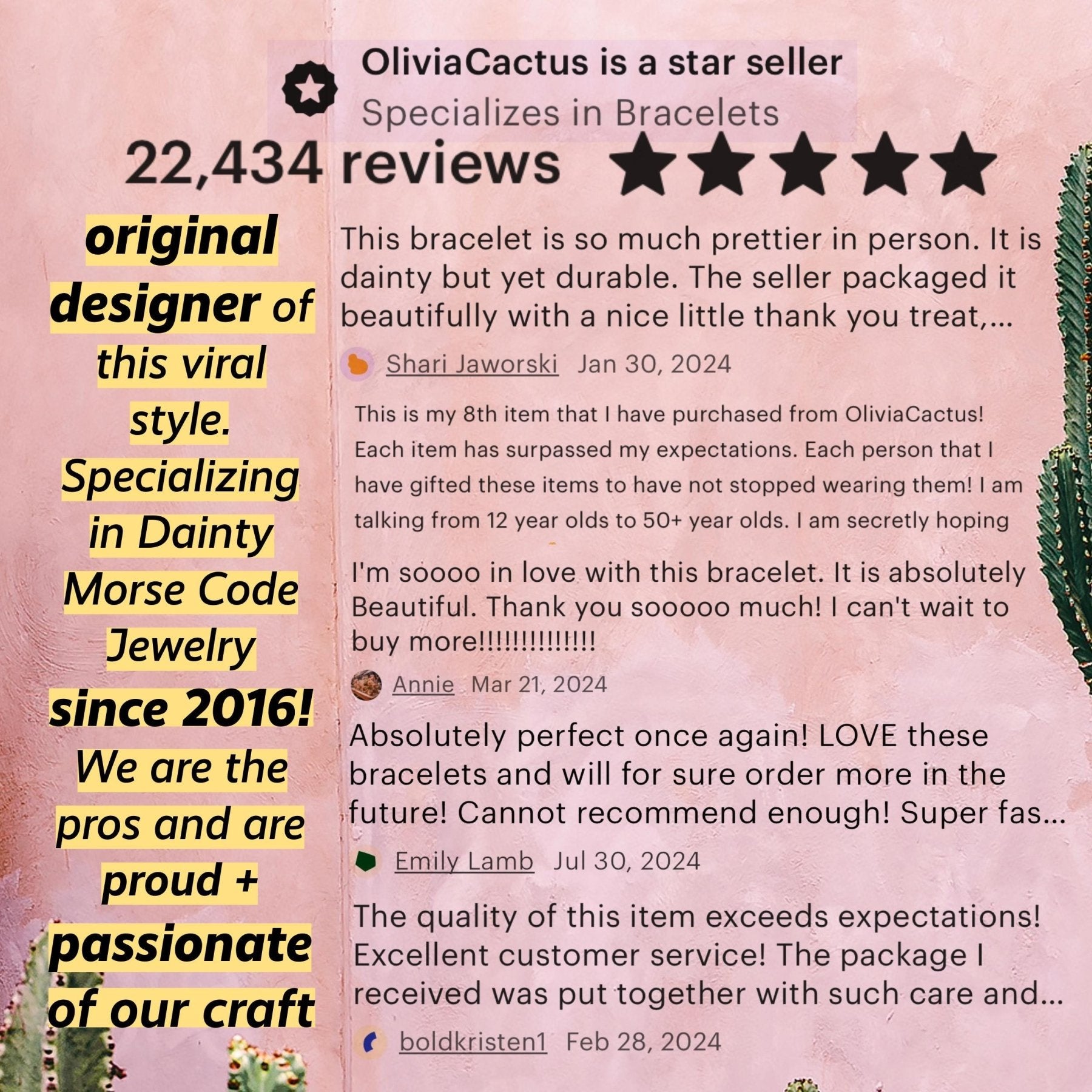 Colorful Swarovski Morse Friendship Bracelet - Dainty 14K Gold & Silver Jewelry by Olivia Cactus