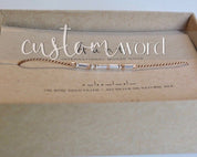 Custom Morse Code Bracelet - Dainty 14K Gold & Silver Jewelry by Olivia Cactus