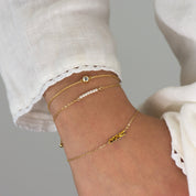 Dainty Gold CZ Bracelet 81B - Dainty 14K Gold & Silver Jewelry by Olivia Cactus