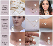 Dainty Gold CZ Bracelet 81B - Dainty 14K Gold & Silver Jewelry by Olivia Cactus