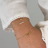 Dainty Gold CZ Bracelet 81B Morse and Dainty Jewelry by Olivia Cactus