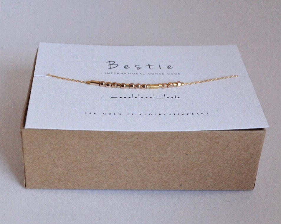 Dainty Morse Code Bracelet - Dainty 14K Gold & Silver Jewelry by Olivia Cactus