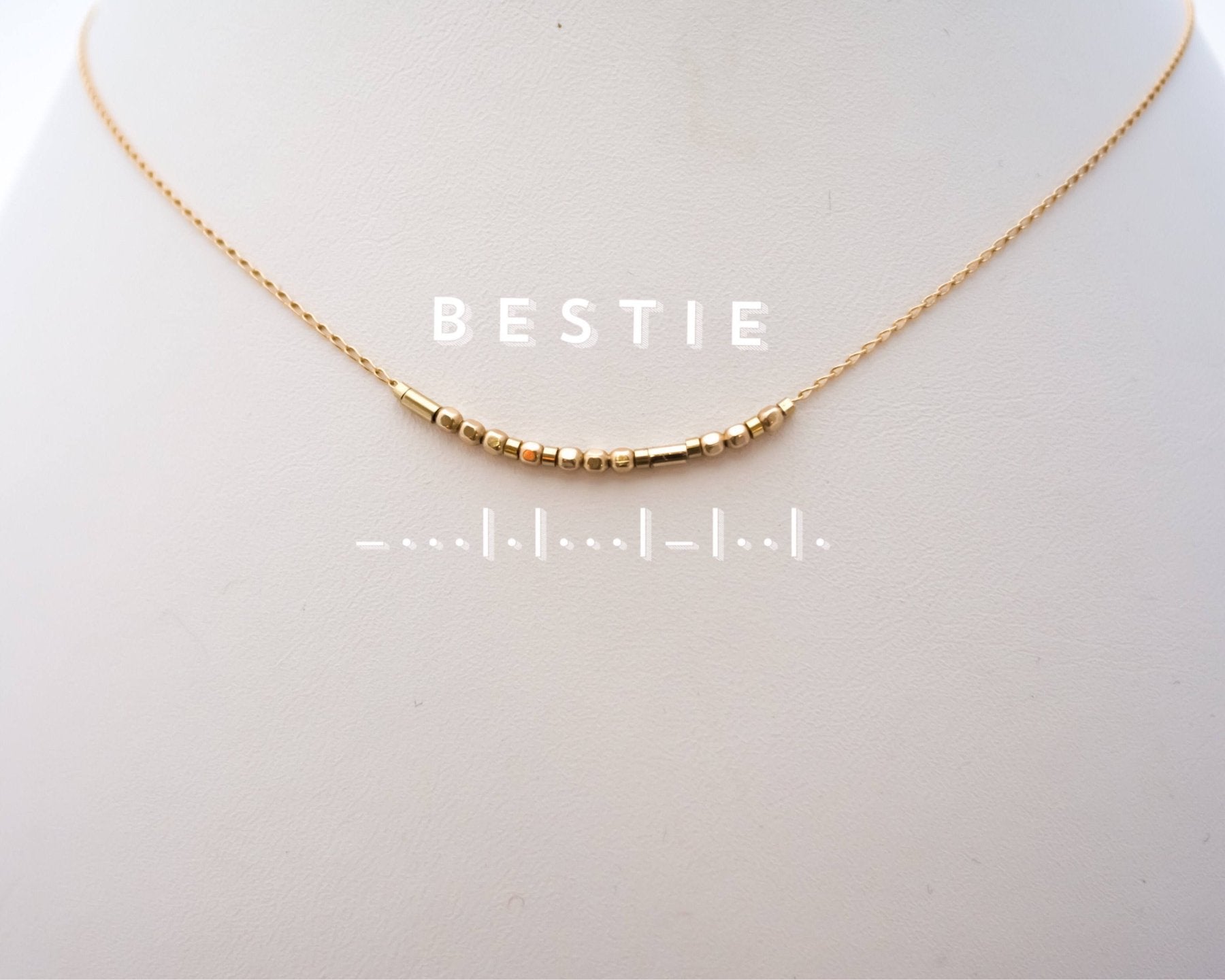 Dainty Morse Code Bracelet - Dainty 14K Gold & Silver Jewelry by Olivia Cactus